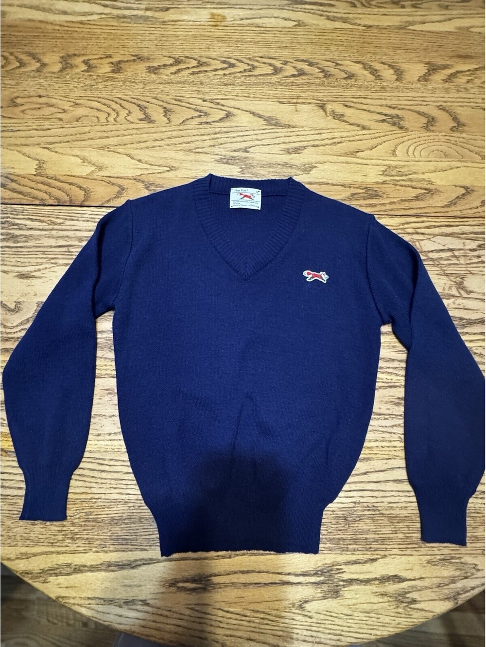 Vintage 80s JCPenney The Fox Boys 12 Navy V-Neck Sweater Preppy